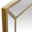 Wall mirror Alexandra House Living Golden Rectangular For Sale