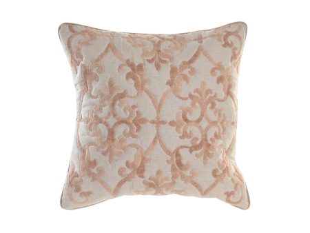 Cushion DKD Home Decor 50 x 15 x 50 cm Beige Pink Aluminium Traditional 50 x 1 x 50 cm Online Sale