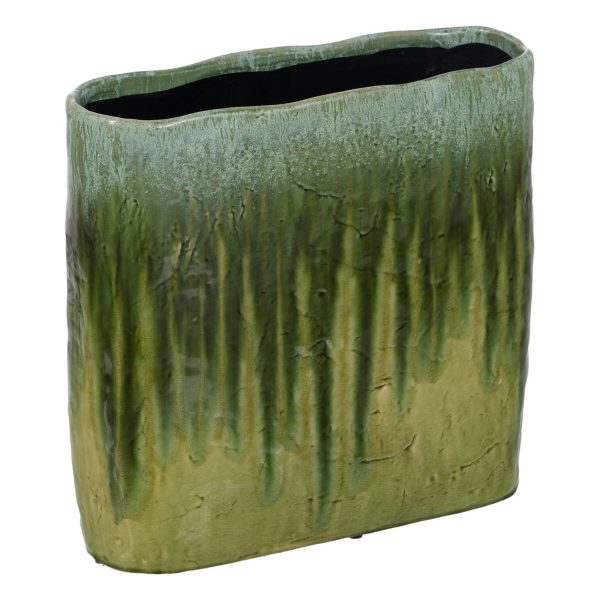 Vase Green Ceramic 43 x 16 x 41,5 cm For Sale