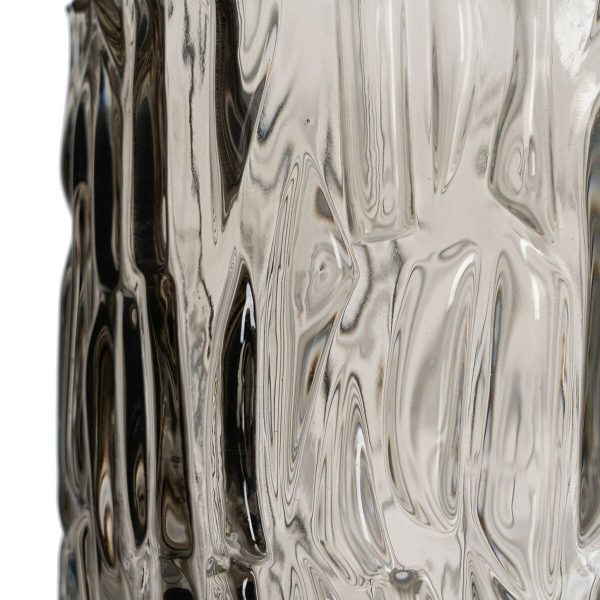 Vase Grey Crystal 12 x 12 x 12 cm For Sale