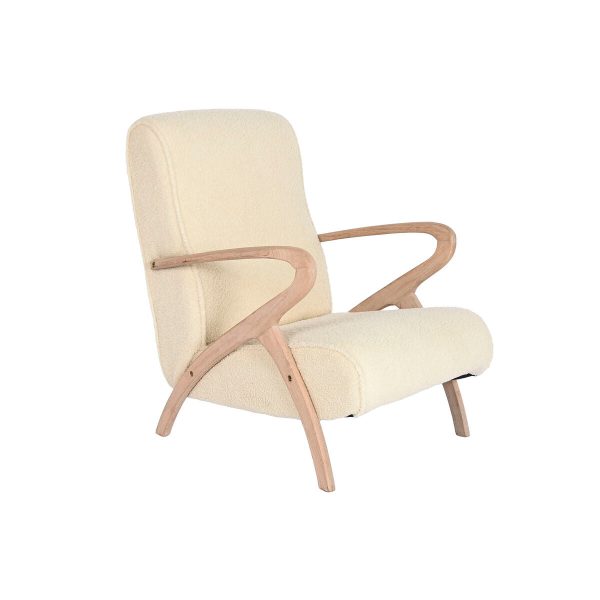 Armchair Home ESPRIT White Natural 57 x 55 x 85 cm Supply