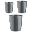 Set of pots Ø 14 cm Ø 22 cm Ø 17 cm Cónica 3 Pieces Anthracite Hot on Sale