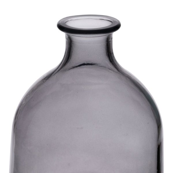 Vase Grey recycled glass 13 x 13 x 31 cm Online