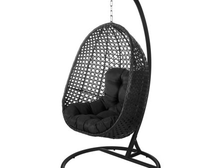 Rocking Chair Dido 190 x 95 x 95 cm Black Rattan For Cheap