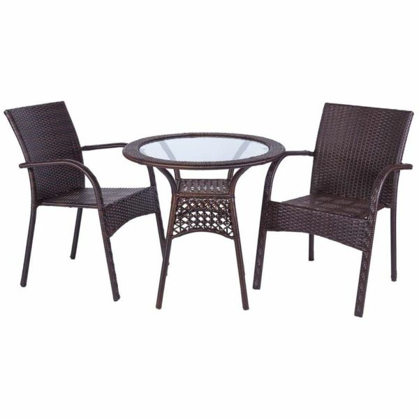 Table set with 2 chairs Alexandra House Living Brown Supply