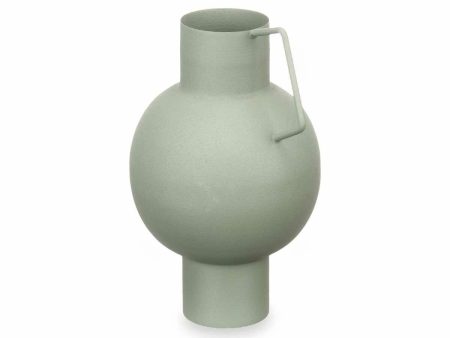 Vase Sphere Green Steel 15 x 23 x 13 cm (6 Units) For Discount