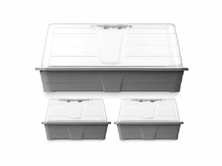 Greenhouse Set Grey Transparent Plastic (8 Units) Discount