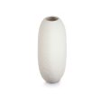 Vase Circular White Ceramic 40 x 34,5 x 16 cm (2 Units) For Sale