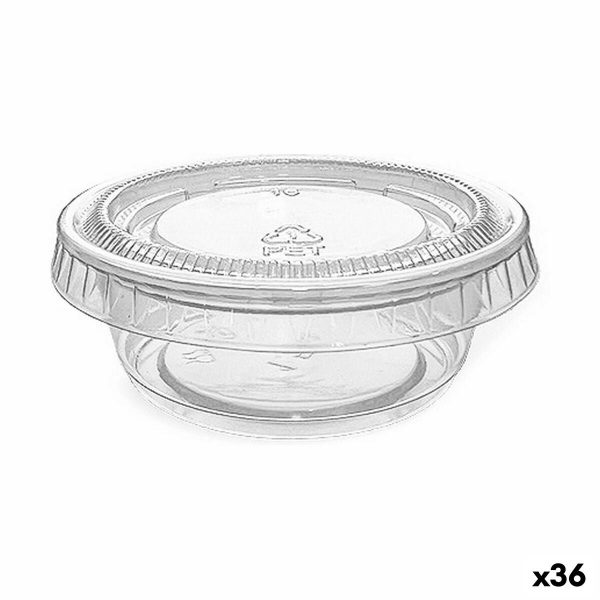 Set of reusable bowls Algon Sauces 10 Pieces Plastic 45 ml (36 Units) Online Sale