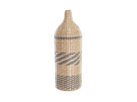 Vase DKD Home Decor Fibre Natural Grey (20 x 20 x 60 cm) Hot on Sale