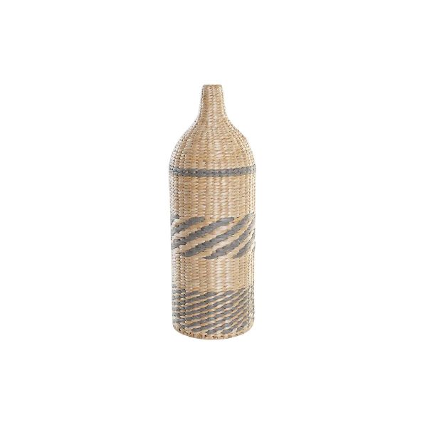 Vase DKD Home Decor Fibre Natural Grey (20 x 20 x 60 cm) Hot on Sale