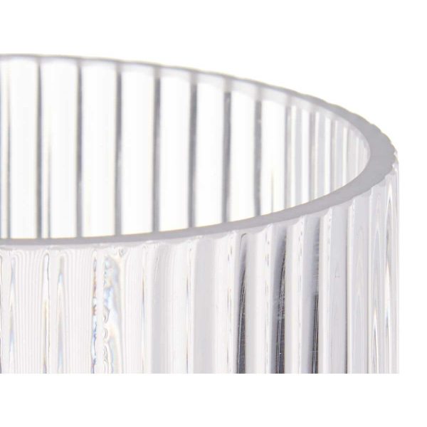 Vase Stripes Transparent Crystal 8 x 23 x 8 cm (8 Units) Online