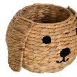 Basket Dog Black Beige Natural Fibre 27 x 27 x 19 cm Fashion