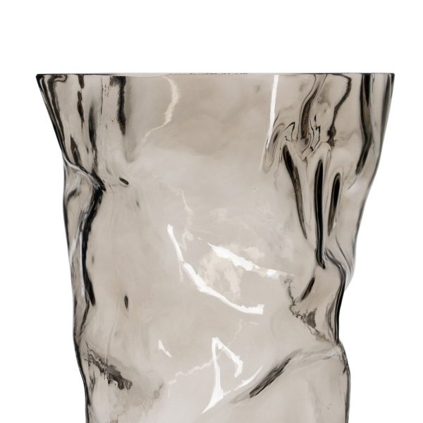 Vase Grey Crystal 19 x 17 x 38,5 cm For Cheap