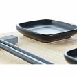 Sushi Set DKD Home Decor Black Natural Metal Bamboo Stoneware Oriental 30 x 40 cm 27,8 x 17,8 x 3 cm (7 Pieces) (27,8 x 17,8 x 3 Online now