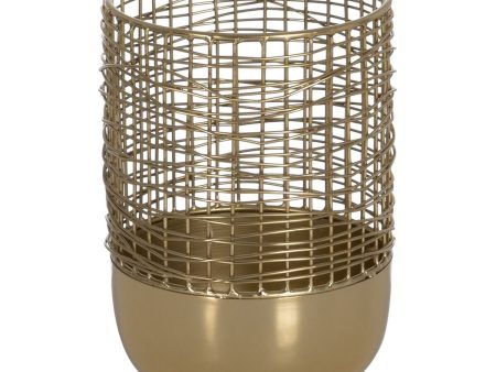 Vase Golden Iron 14 x 14 x 20 cm For Cheap