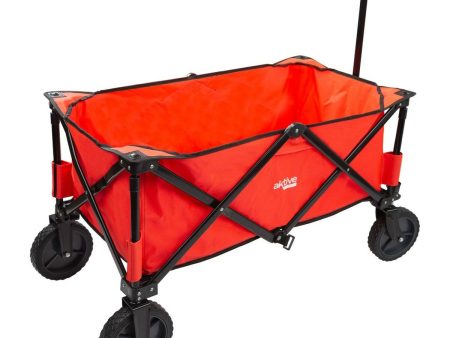 Multi-purpose beach cart Aktive 90 x 91 x 47 cm Red Steel Discount