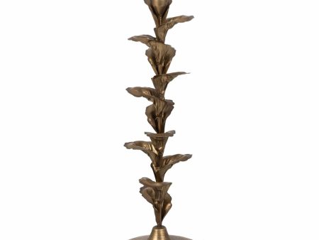 Candleholder Golden Iron 11,5 x 11,5 x 40 cm Online now