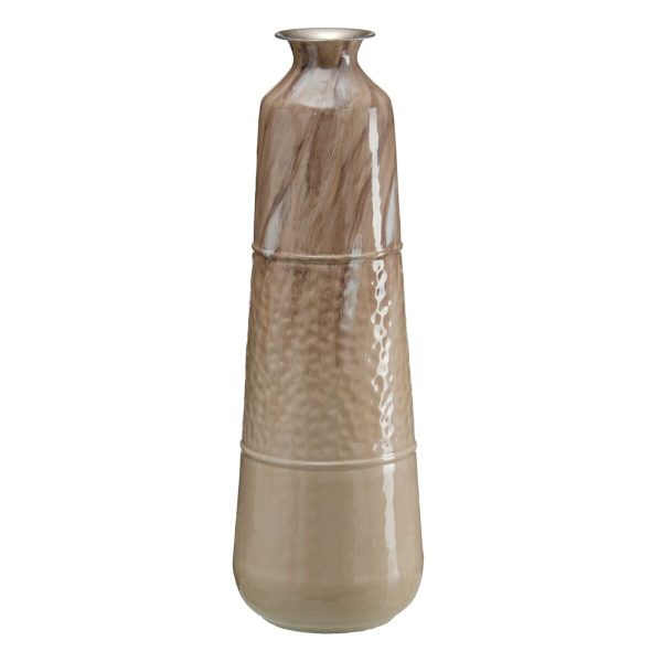 Vase Beige Iron 28 x 28 x 84 cm Online now