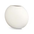 Vase Circular White Ceramic 40 x 34,5 x 16 cm (2 Units) For Sale