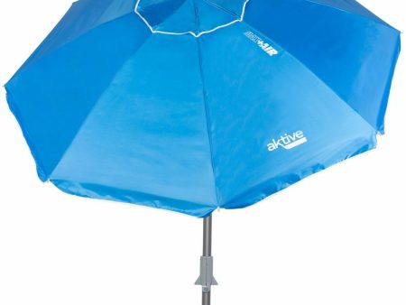 Sunshade Aktive Blue Polyester Aluminium 220 x 225 x 220 cm (6 Units) Online Hot Sale