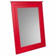 Wall mirror Alexandra House Living Red 3 x 90 x 70 cm Rectangular Online Hot Sale