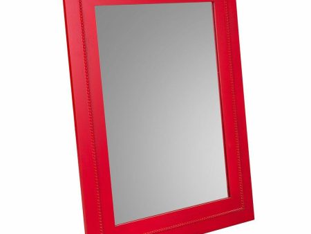 Wall mirror Alexandra House Living Red 3 x 90 x 70 cm Rectangular Online Hot Sale