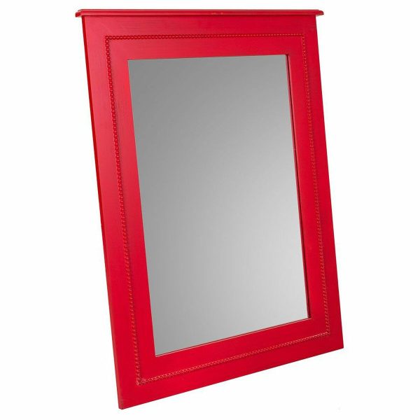 Wall mirror Alexandra House Living Red 3 x 90 x 70 cm Rectangular Online Hot Sale