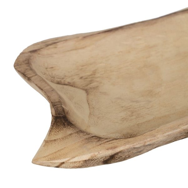 Tray Natural Wood 46 x 24 x 5 cm Discount