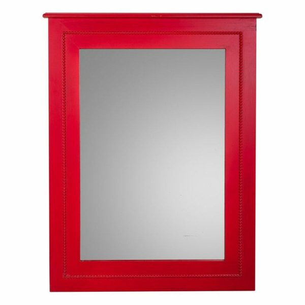 Wall mirror Alexandra House Living Red 3 x 90 x 70 cm Rectangular Online Hot Sale