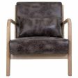 Armchair Alexandra House Living Brown Wood 83 x 74 x 66 cm For Cheap