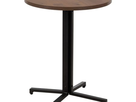 Table Black Natural MDF Wood 60 x 60 x 75 cm on Sale