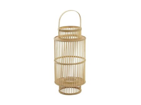 Candleholder DKD Home Decor Crystal Bamboo (26 x 26 x 69 cm) Online now