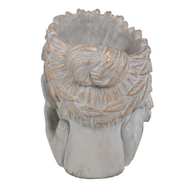 Planter Grey Cement Face 22 x 17 x 24 cm on Sale