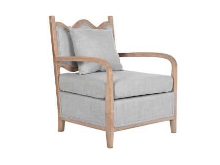 Armchair DKD Home Decor 66 x 70 x 88 cm 70 x 73 x 88 cm Fir Light brown Light grey Online