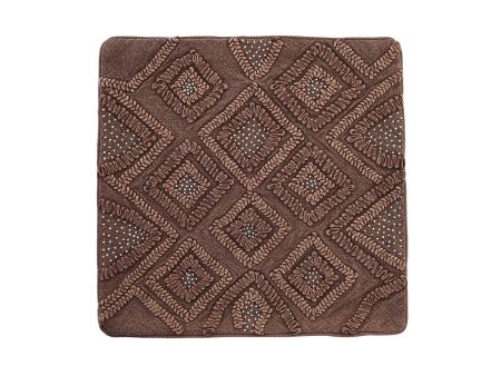 Cushion cover DKD Home Decor Brown Rhombus 50 x 1 x 50 cm Cheap