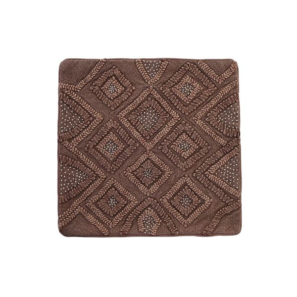 Cushion cover DKD Home Decor Brown Rhombus 50 x 1 x 50 cm Cheap