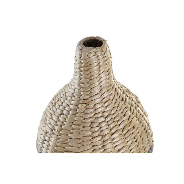 Vase DKD Home Decor Fibre Natural Grey (20 x 20 x 60 cm) Hot on Sale