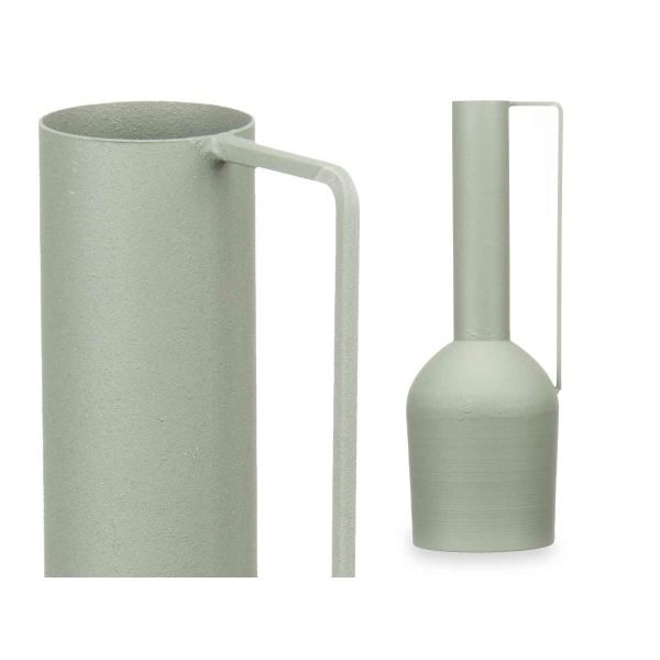 Vase Height Green Steel 13 x 39 x 13 cm (6 Units) Online Sale