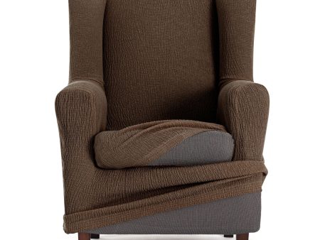 Armchair slipcovers Eysa TROYA Brown 80 x 100 x 90 cm on Sale