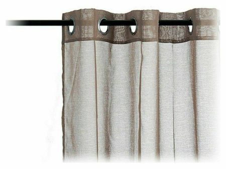 Curtains 140 x 260 cm Brown (6 Units) Online Sale