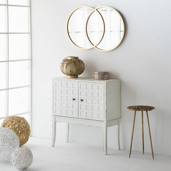 Wall mirror Alexandra House Living Golden 60 x 3 x 90 cm Geometric Discount