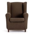 Armchair slipcovers Eysa TROYA Brown 80 x 100 x 90 cm on Sale