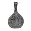 Vase White Black Polyresin 27 x 12 x 43 cm Discount