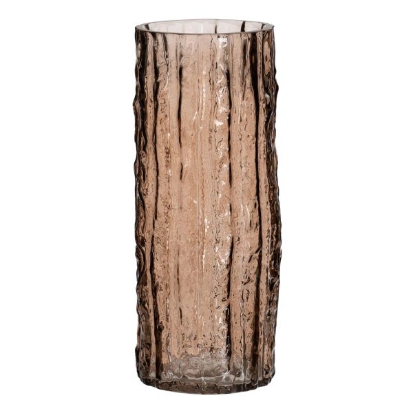 Vase Brown Crystal 12 x 12 x 30,5 cm Supply