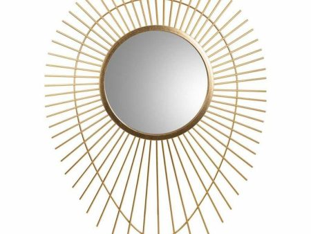 Wall mirror Alexandra House Living Golden 6 x 105 x 77 cm Circle Online now