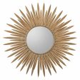 Wall mirror Alexandra House Living Golden Glass Iron 3 x 92 x 92 cm Discount