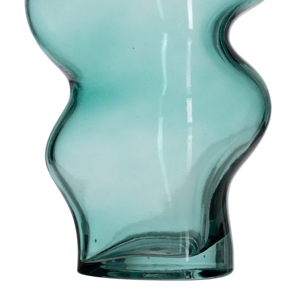 Vase Green Crystal 12,5 x 10 x 25 cm Supply