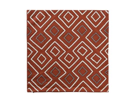 Cushion cover DKD Home Decor Terracotta Geometric 50 x 1 x 50 cm Online