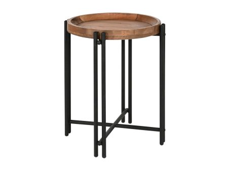 Small Side Table Home ESPRIT Wood Metal 50 x 50 x 60 cm For Sale